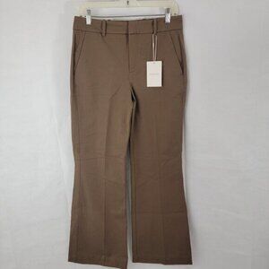 EVERLANE Womens Pants Sz 8 The Bi-Stretch Flare Pant Cocoa BROWN Career Hemmed